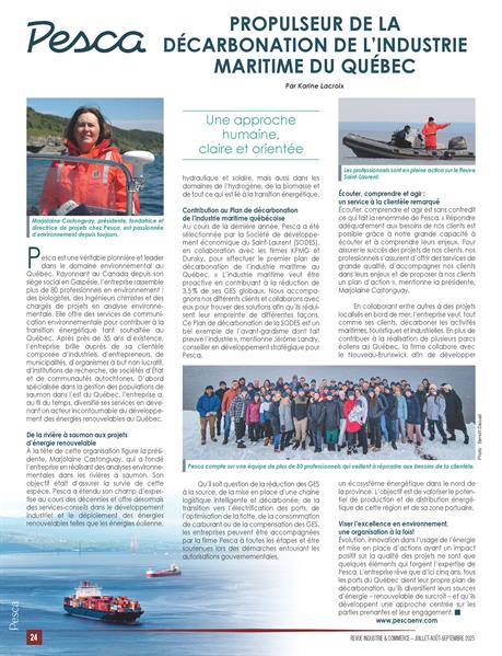 Pesca dans la revue Industrie & Commerce